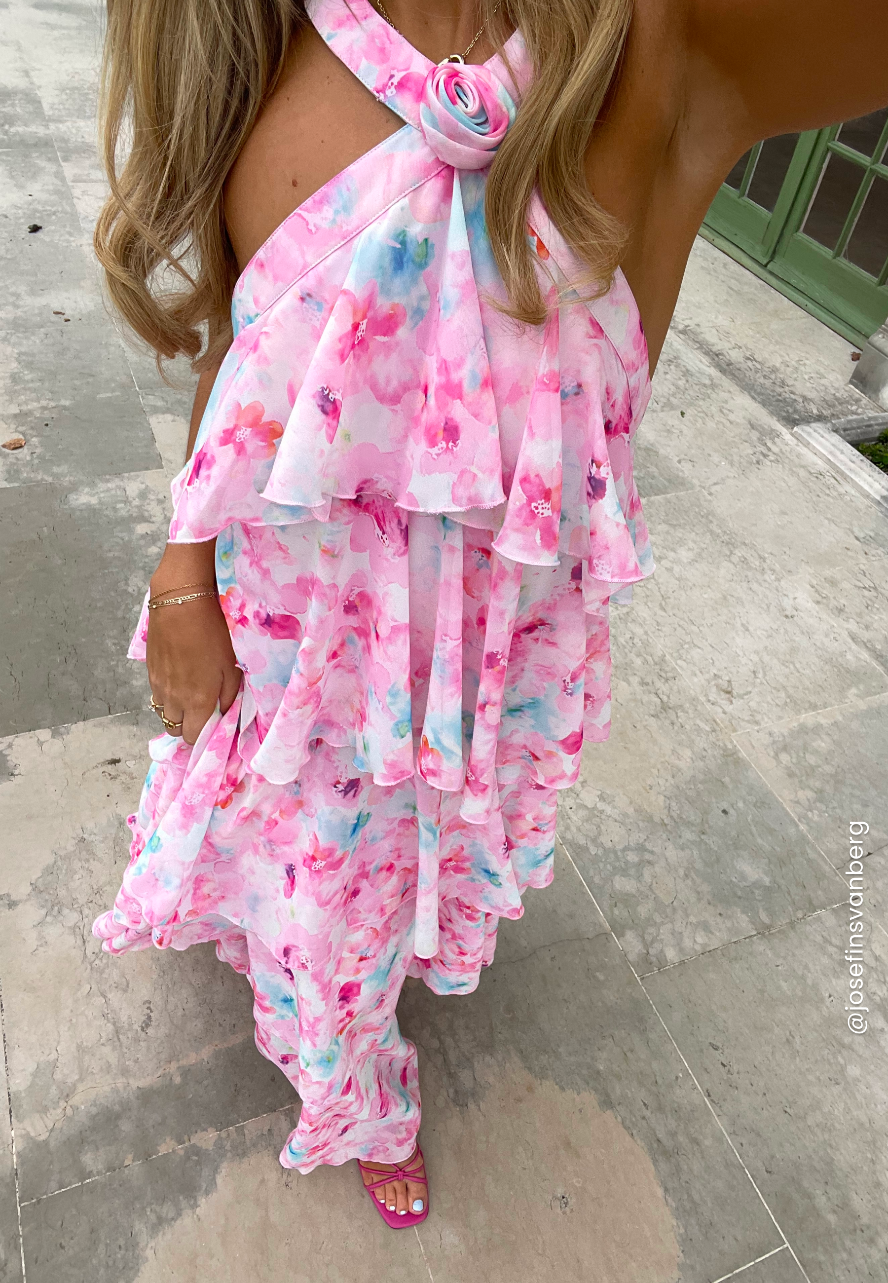 VERO MODA Vmfelicia Sl Ruffle Maxi Dress