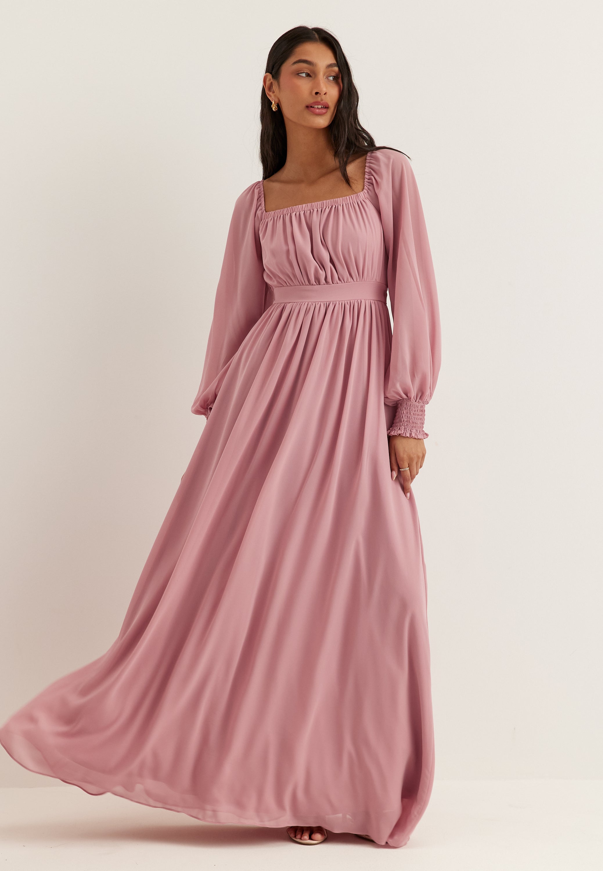 GODDIVA Multi Way Chiffon Maxi Dress
