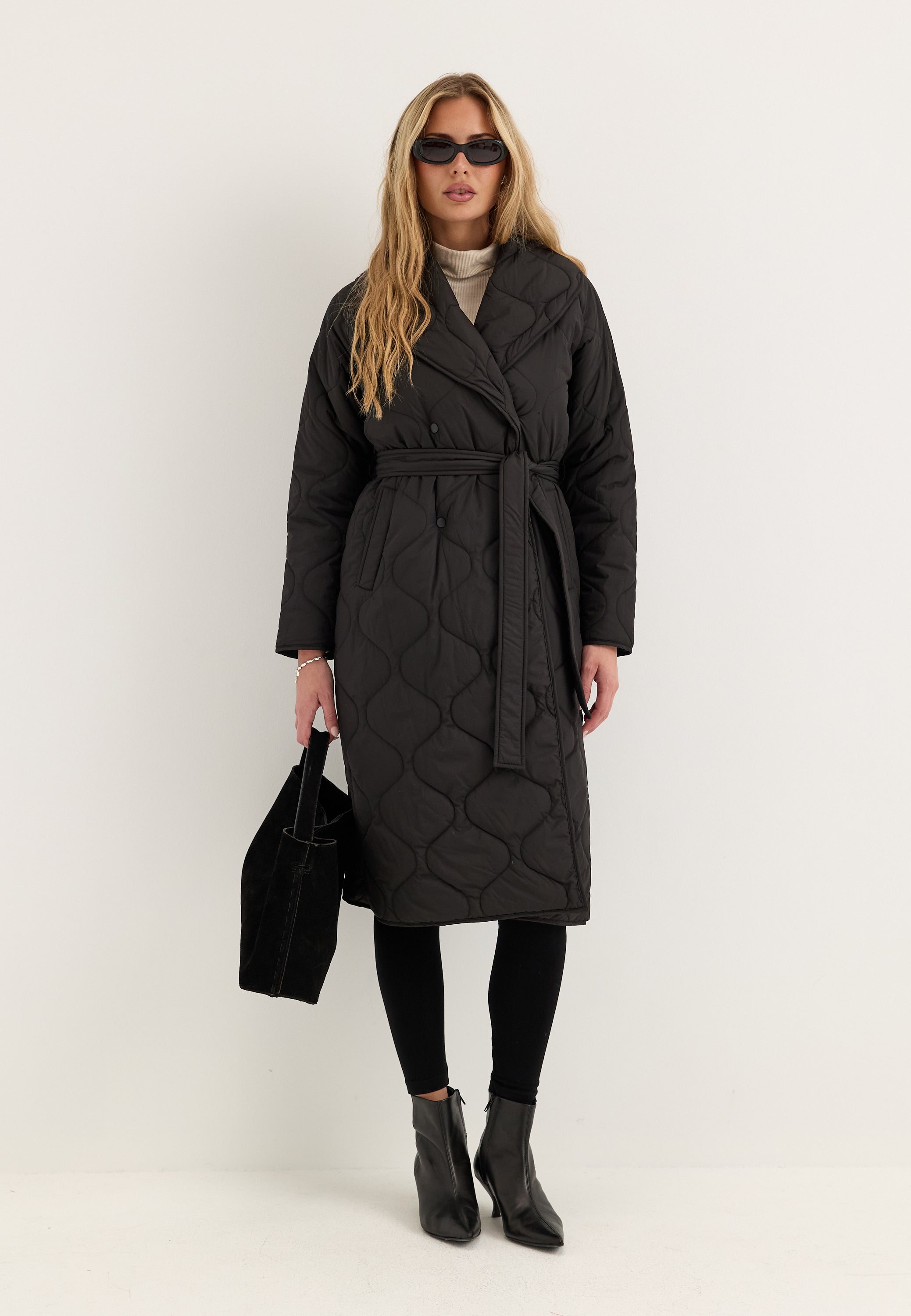 BUBBLEROOM Quilted Long Jacket