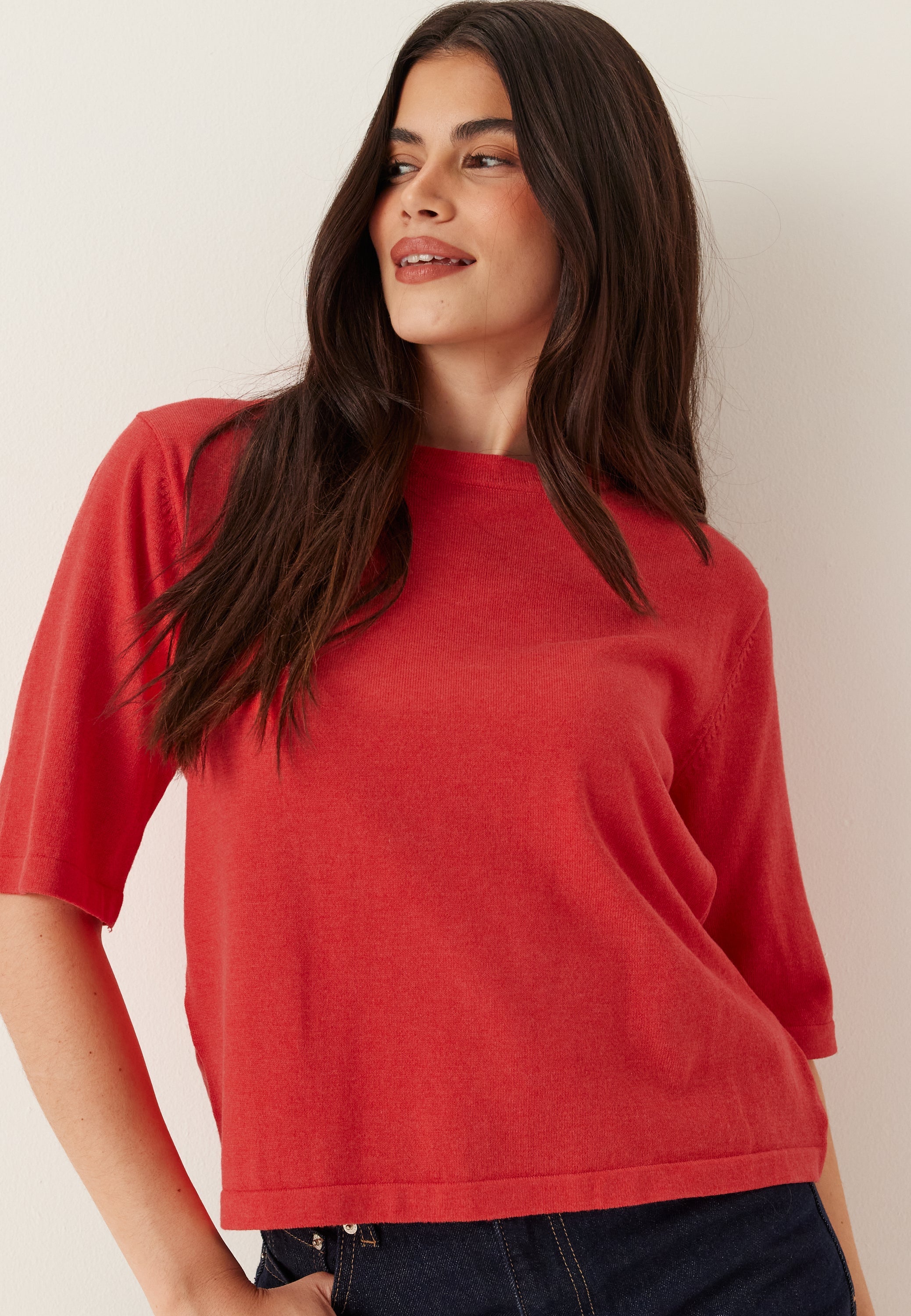 VILA Vimalu O-neck 2/4 KNIT TOP