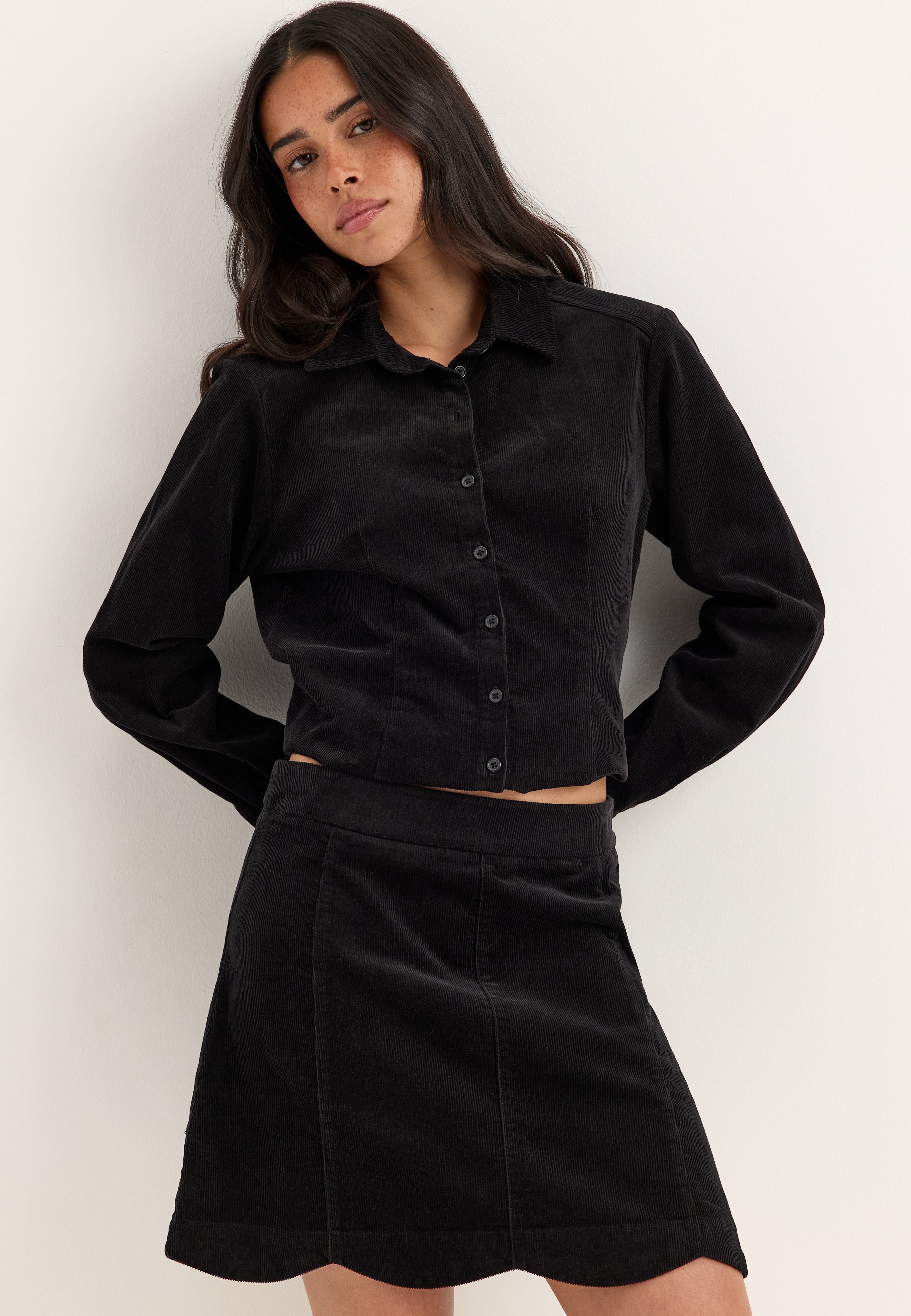 BUBBLEROOM Corduroy Mini Skirt