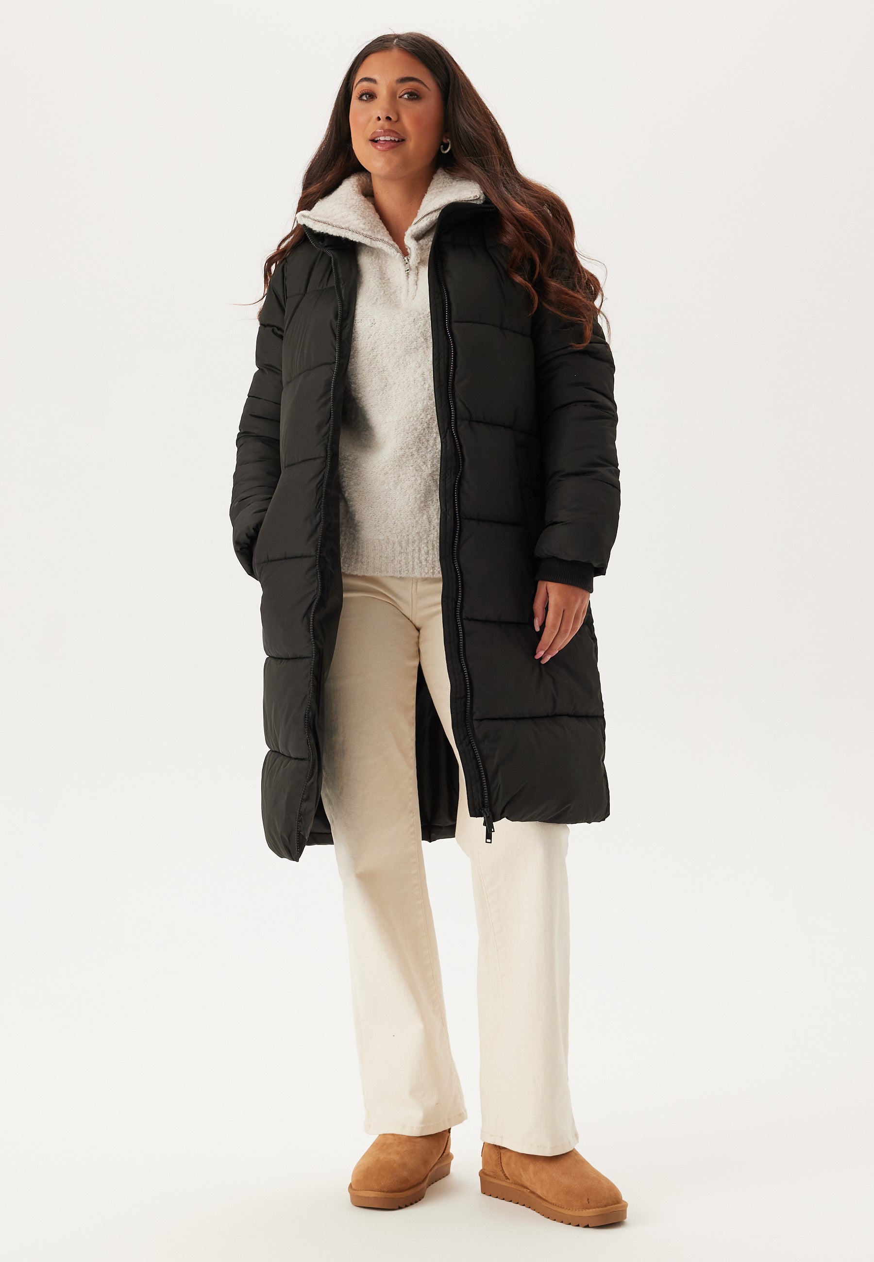 PIECES Pcbee New Long Puffer Jacket