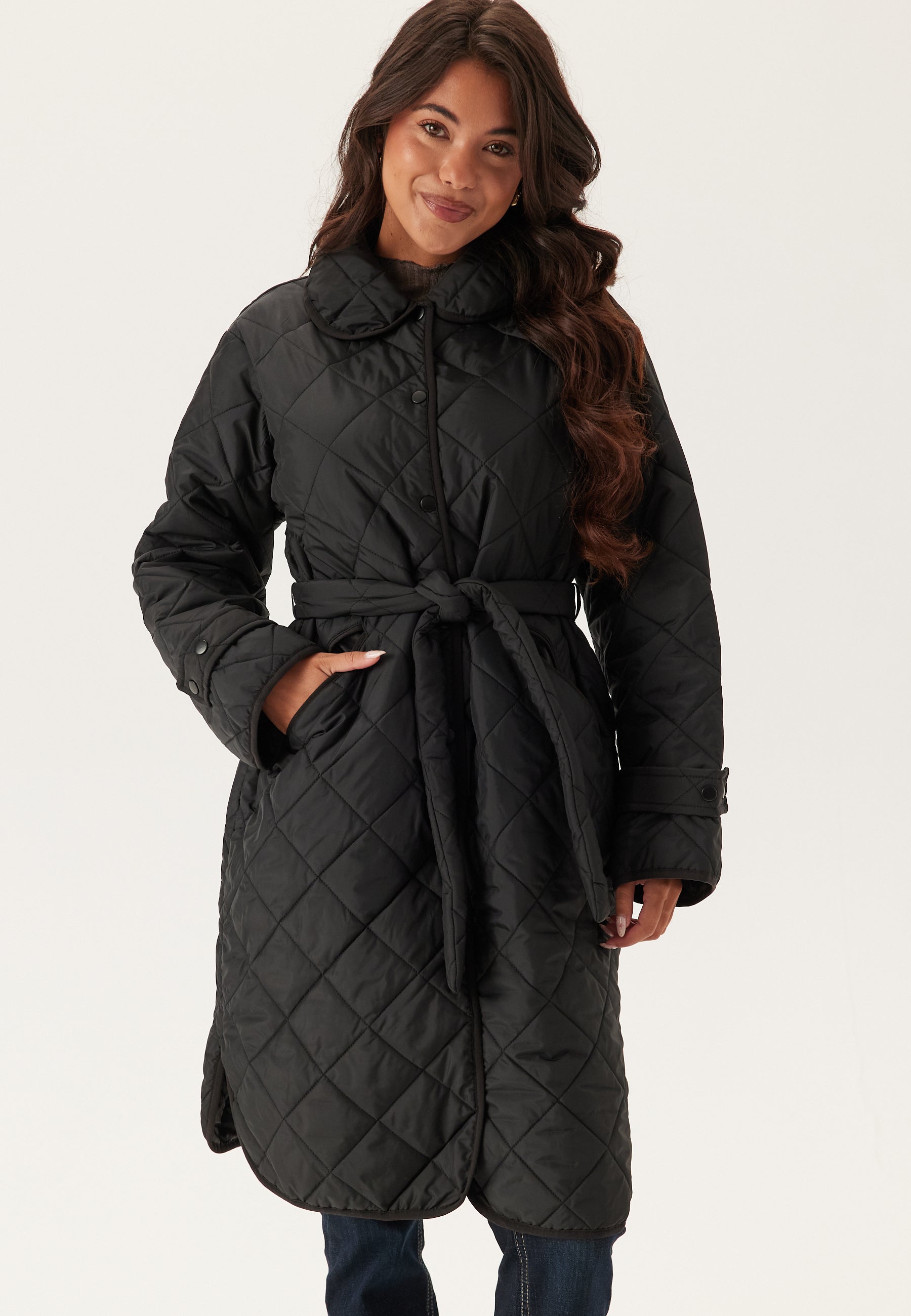 Pieces Pcemily Long Quilted Jacket
