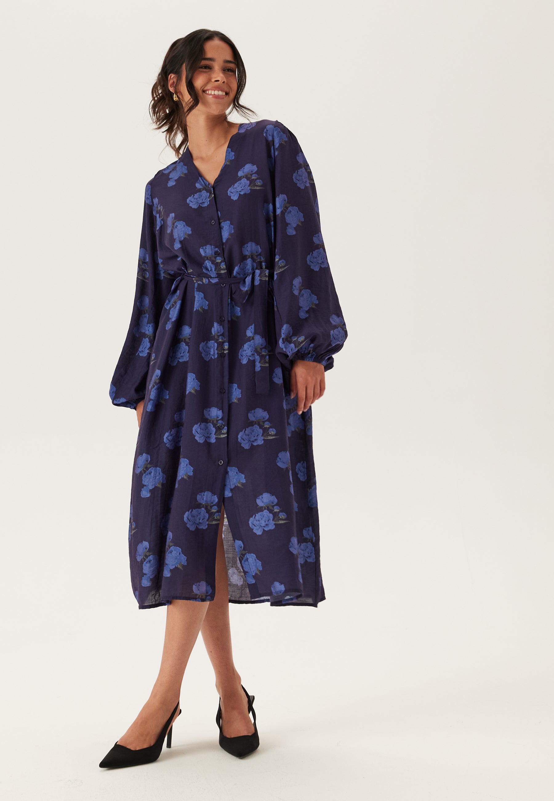 Happy Holly Balloon Sleeve Dress