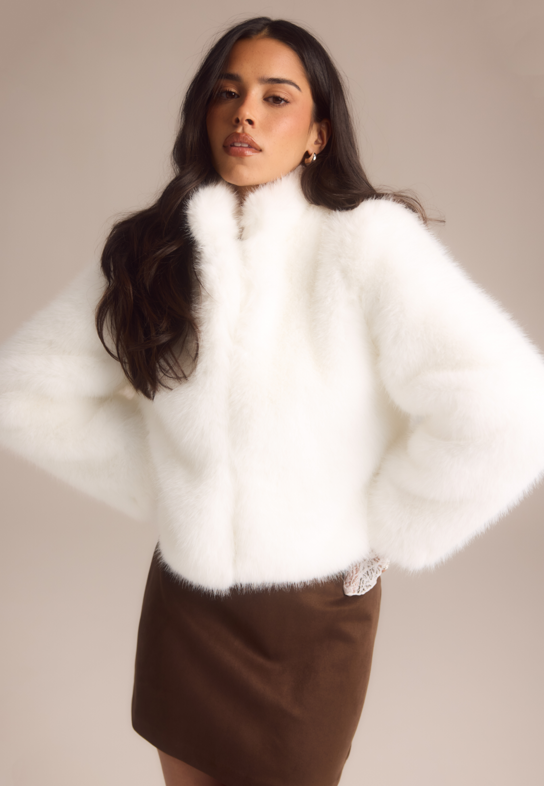 Chiara Forthi Short Faux Fur Jacket