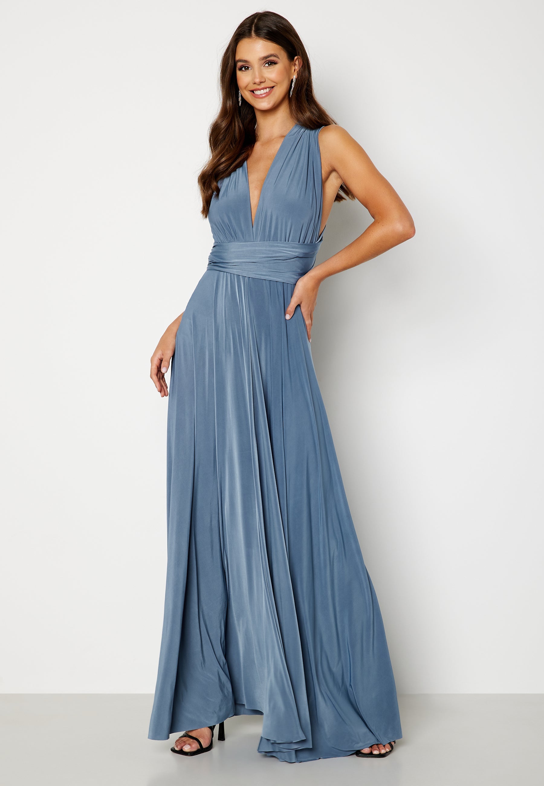 Goddiva Multi Tie Maxi Dress