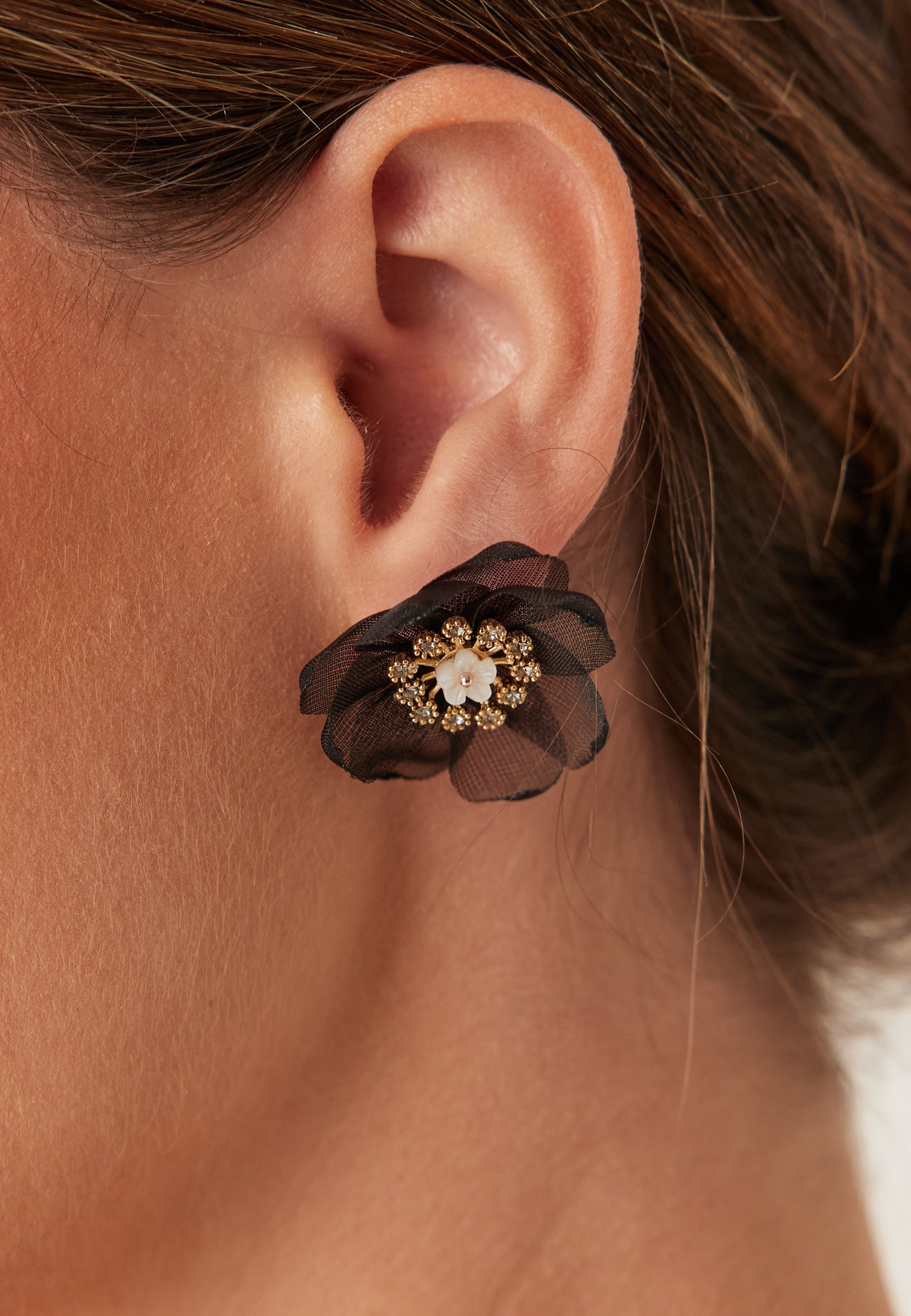 LILY AND ROSE Organza Botanical Earrings