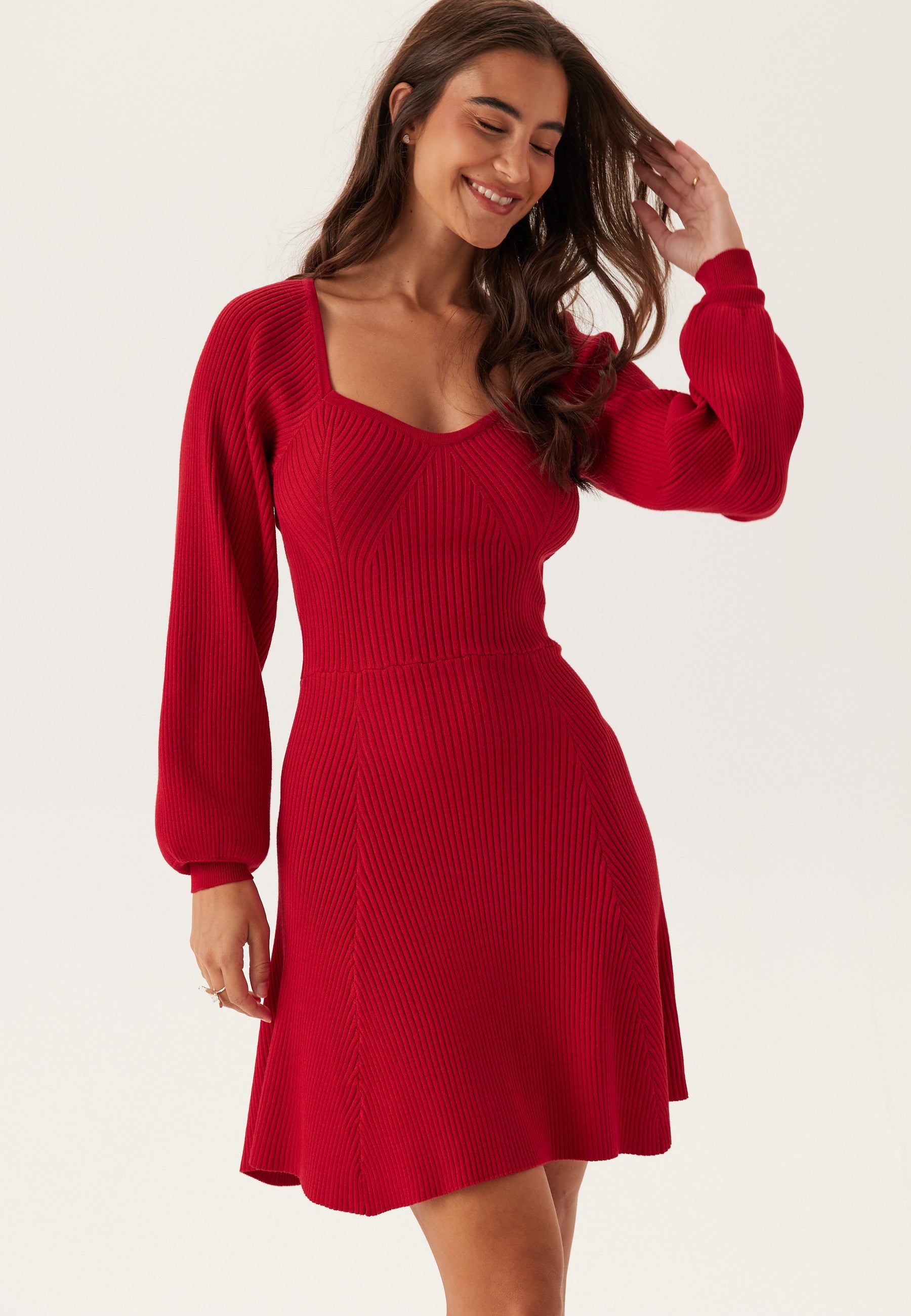 BUBBLEROOM Knitted Short Skater Dress