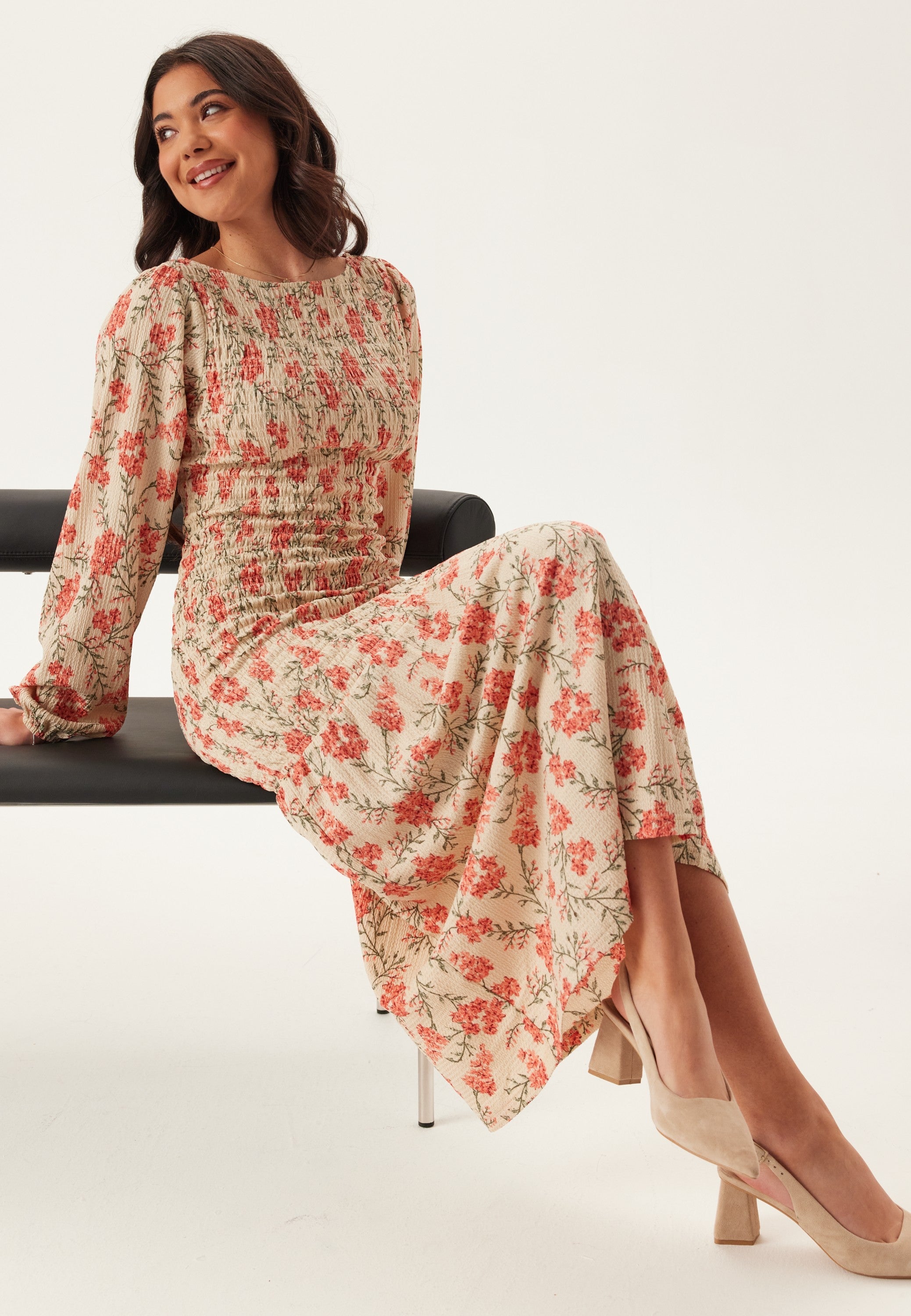 Happy Holly Structure Smock Midi Dress