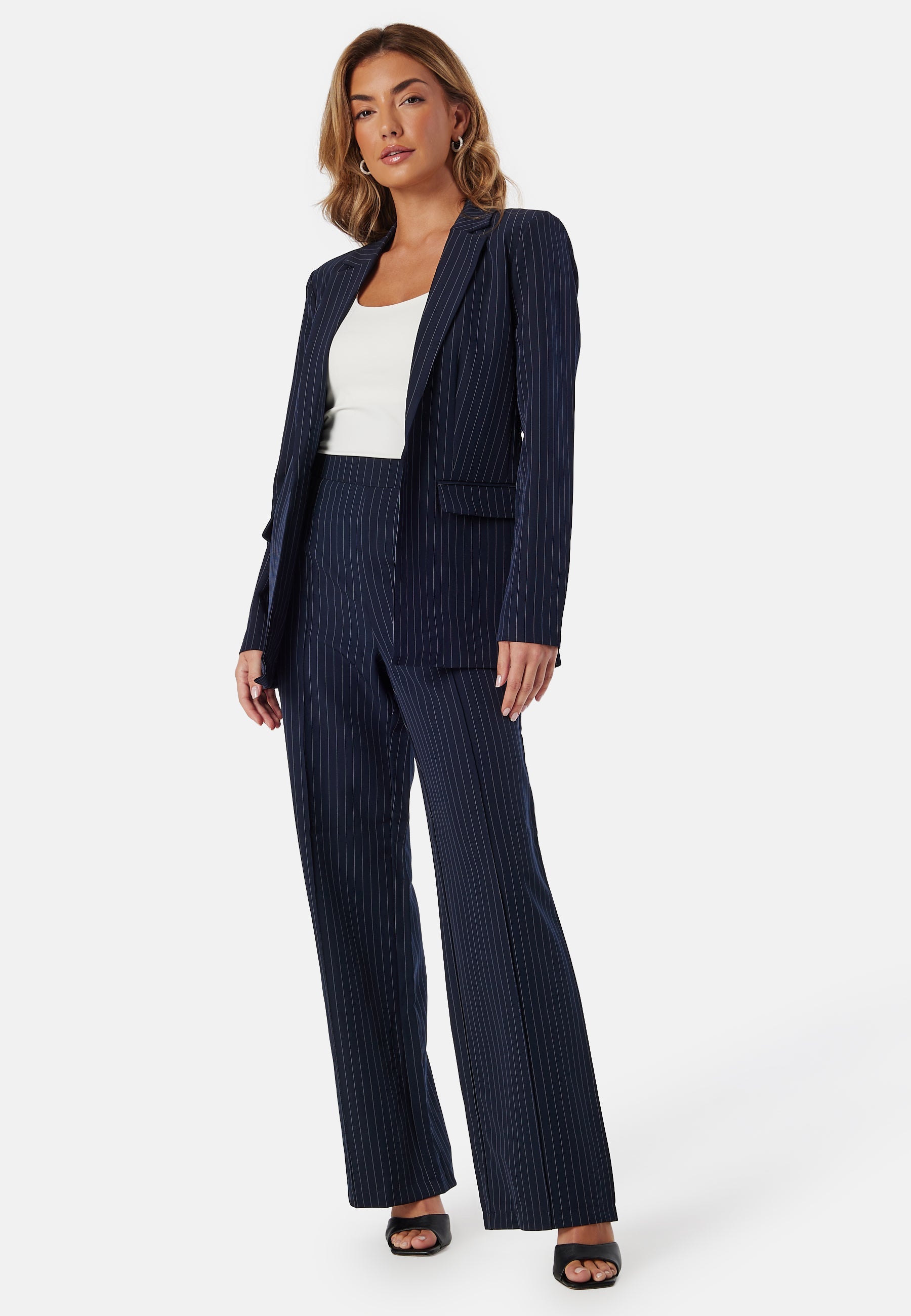 PIECES Pcbozzy Ls Loose Striped Blazer