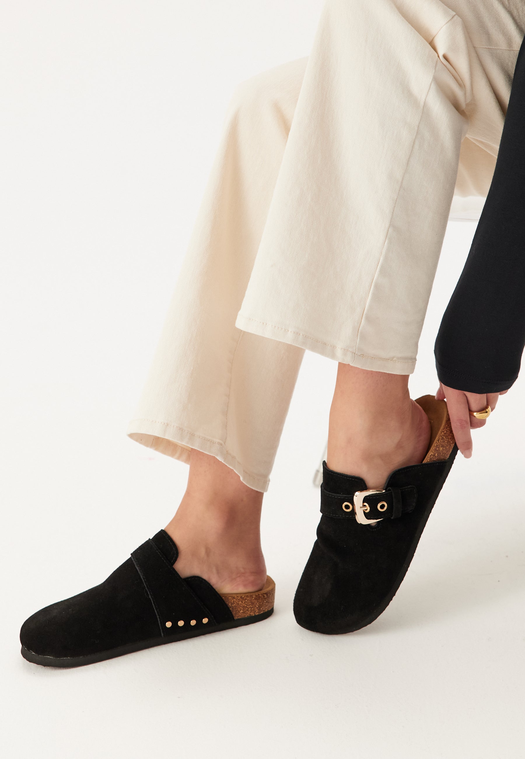 ONLY Onlhuston Leather Buckle Mule
