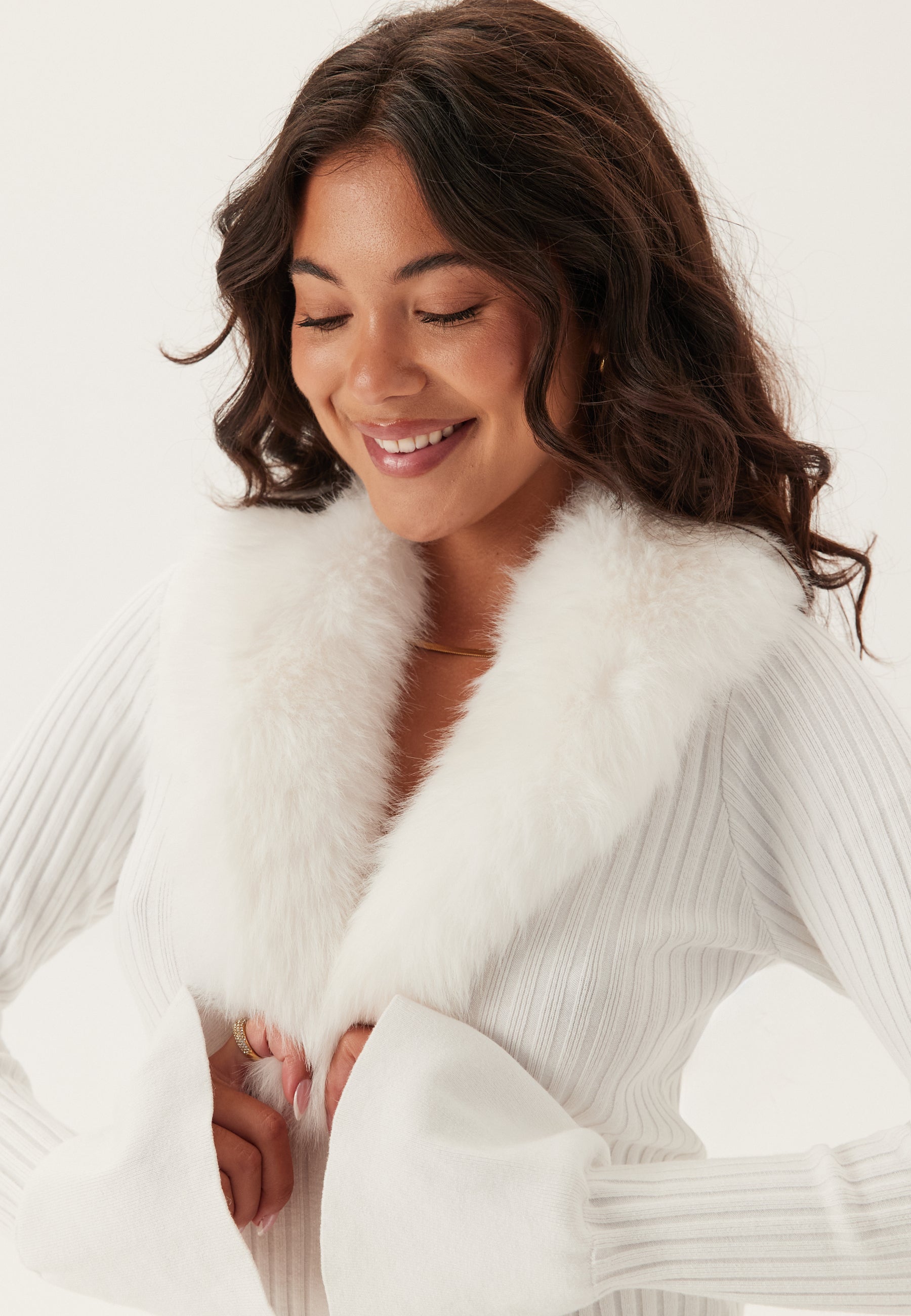 Chiara Forthi Faux Fur Cardigan