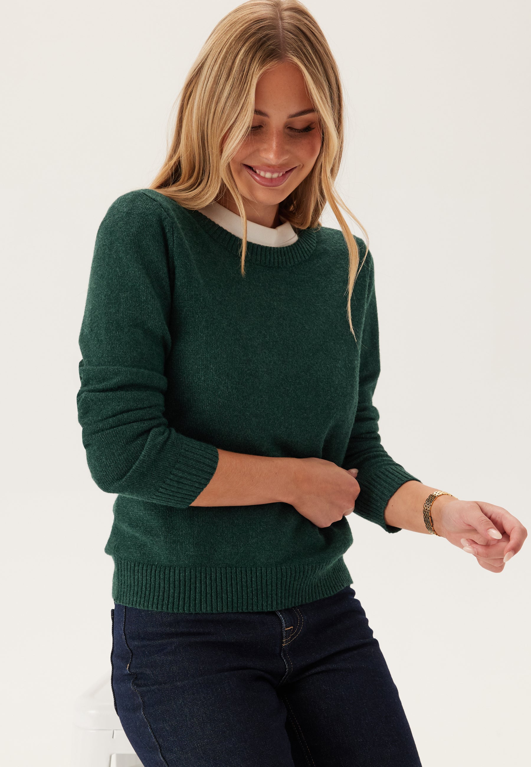 VILA Viril O-neck L/S KNIT TOP