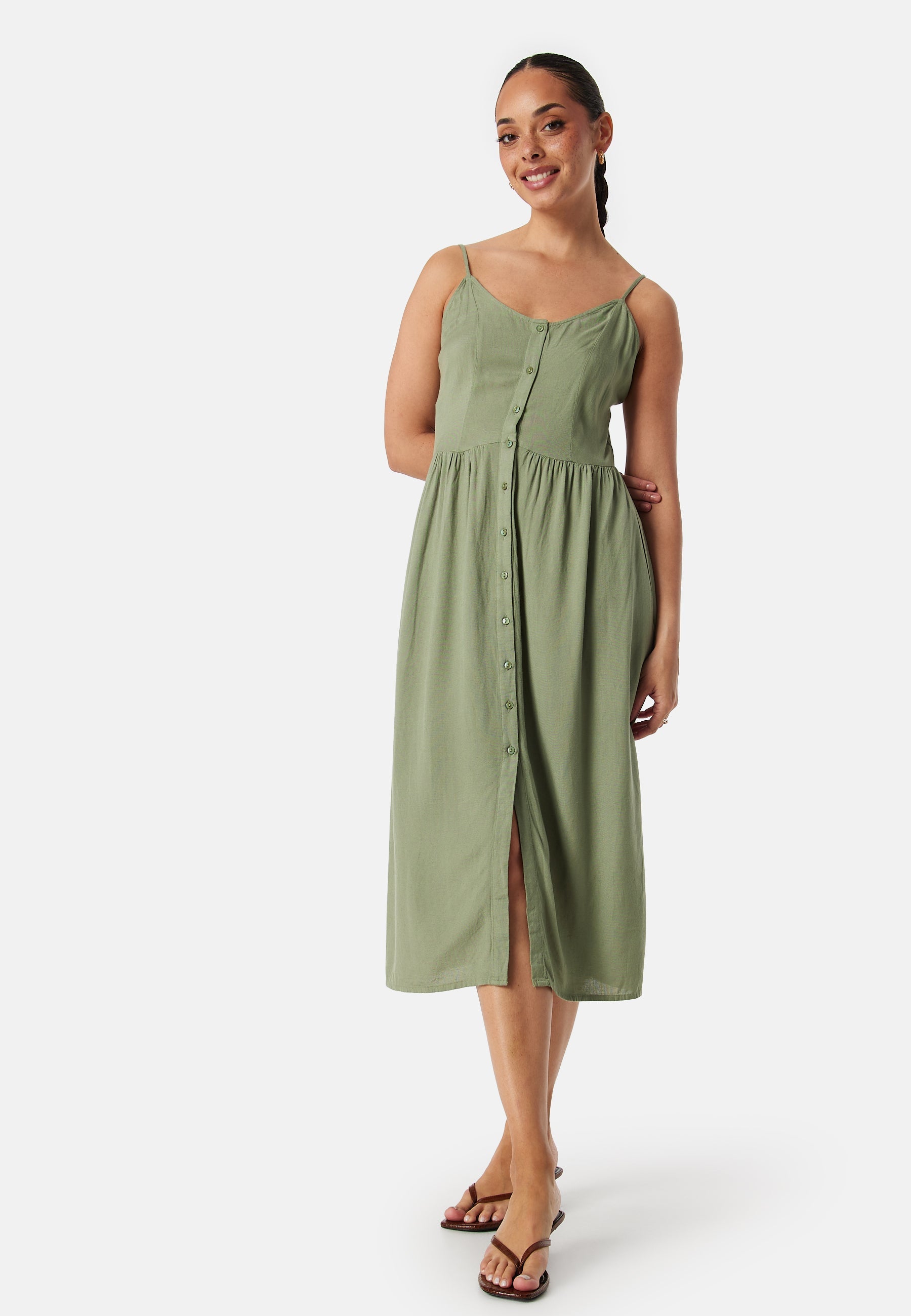 VILA Vipricil strap button dress
