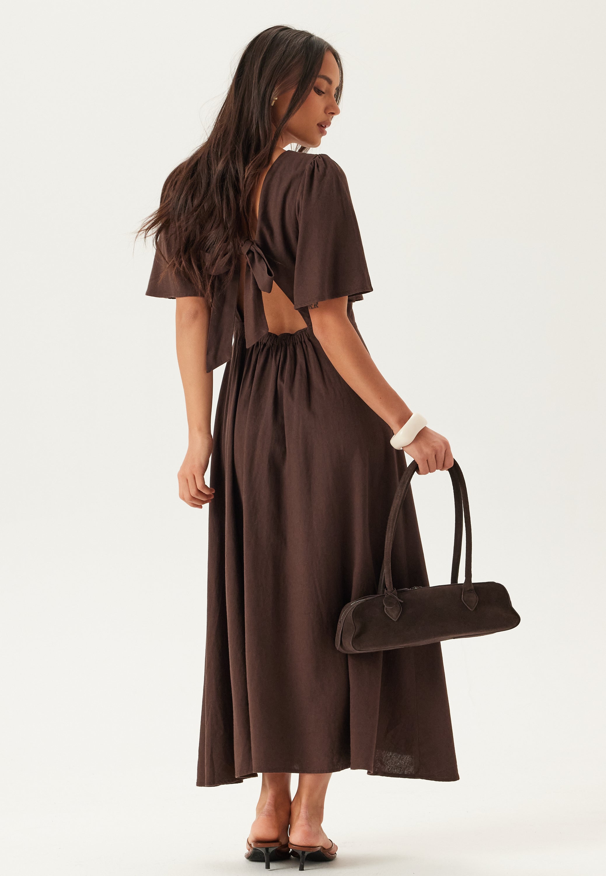 BUBBLEROOM Linen Midi Dress