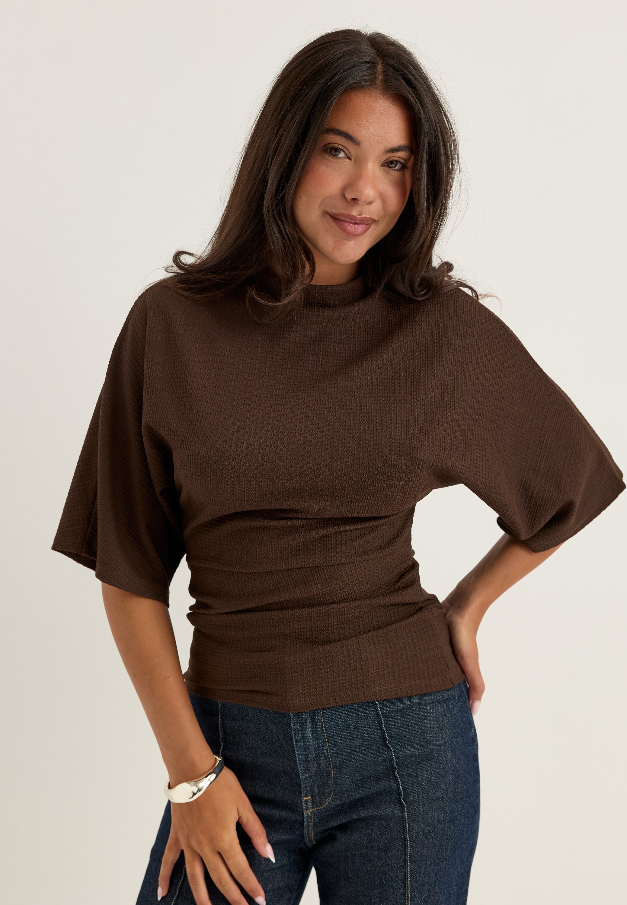 BUBBLEROOM Funnel Neck Top