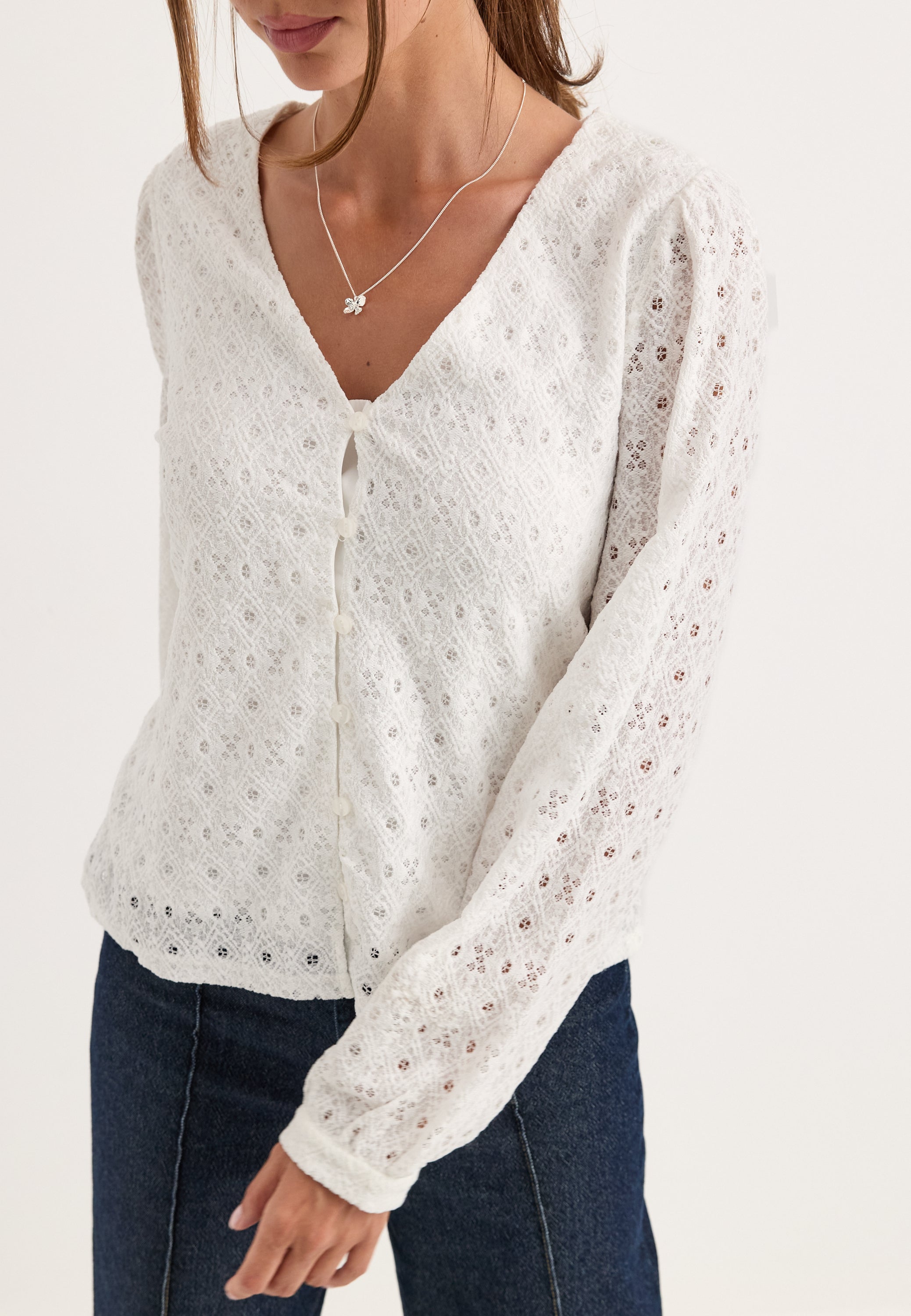 Object Collectors Item Objlaila L/S V-NECK TOP NOOS