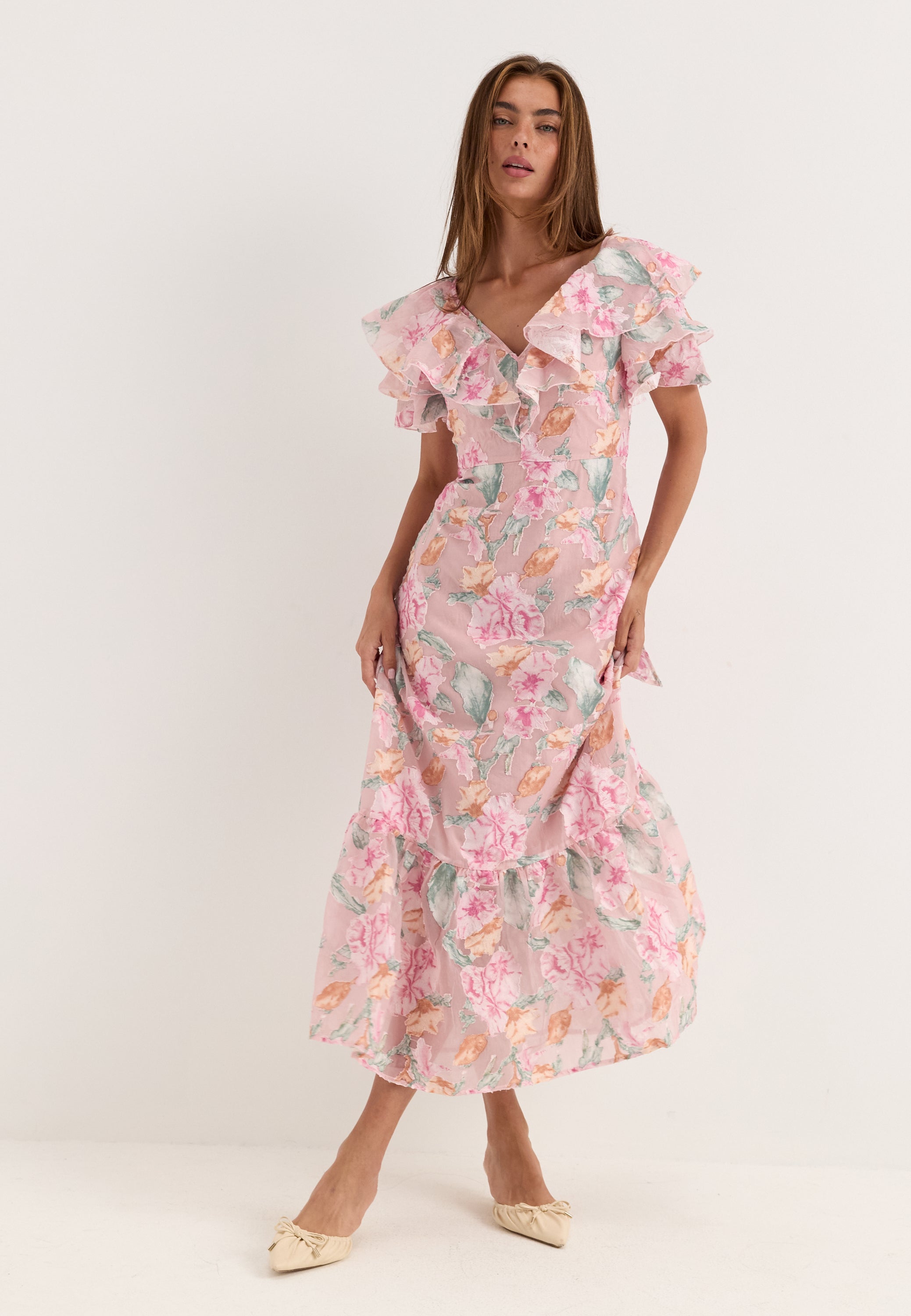 YAS Yasflorina Ss Ankle Dress