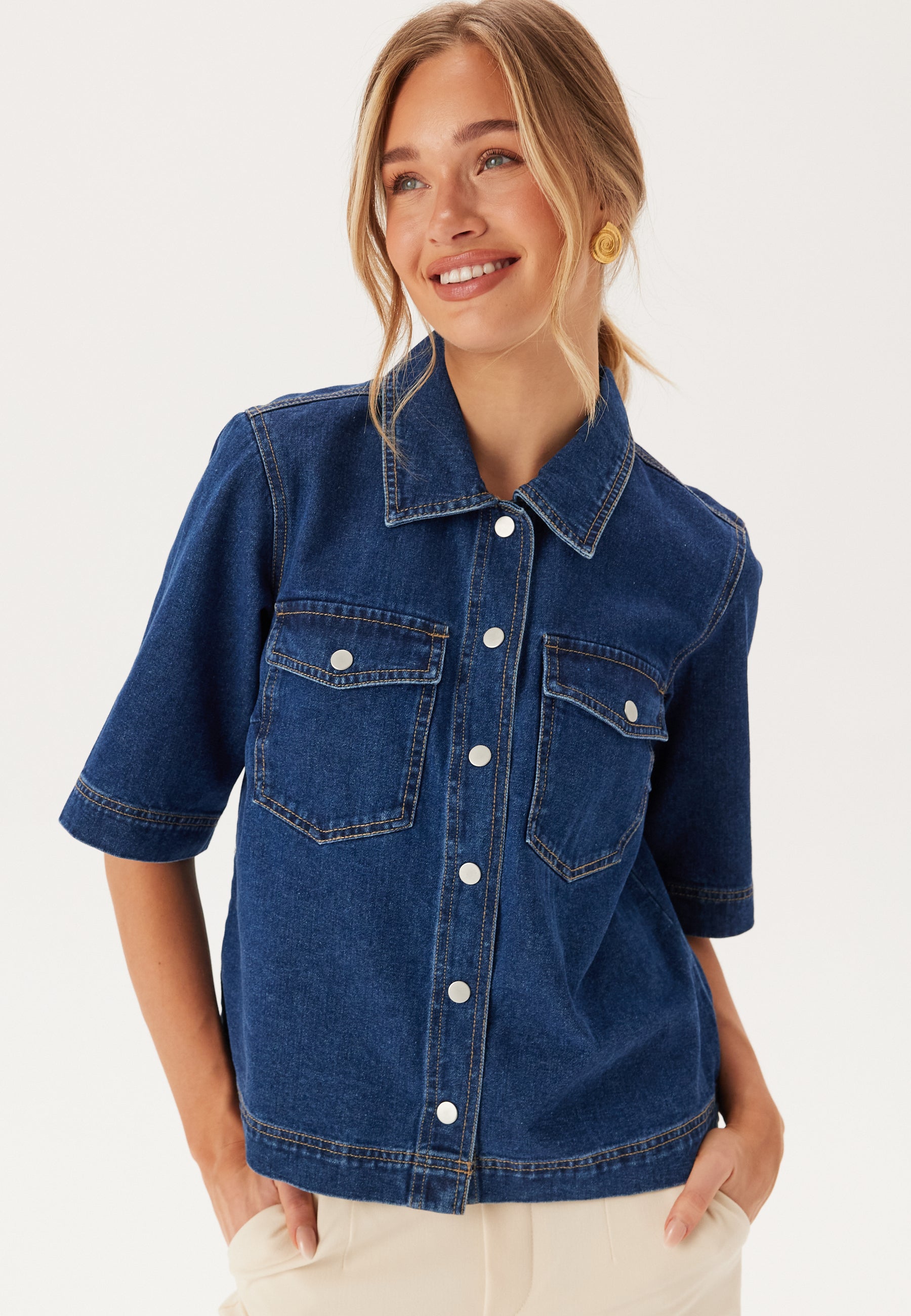 ONLY Onlbelle S/S SHIRT DNM