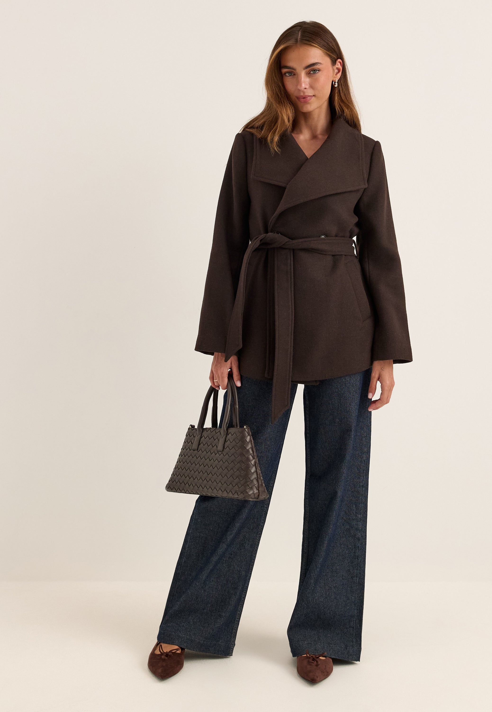 BUBBLEROOM Short Wool Blend Coat