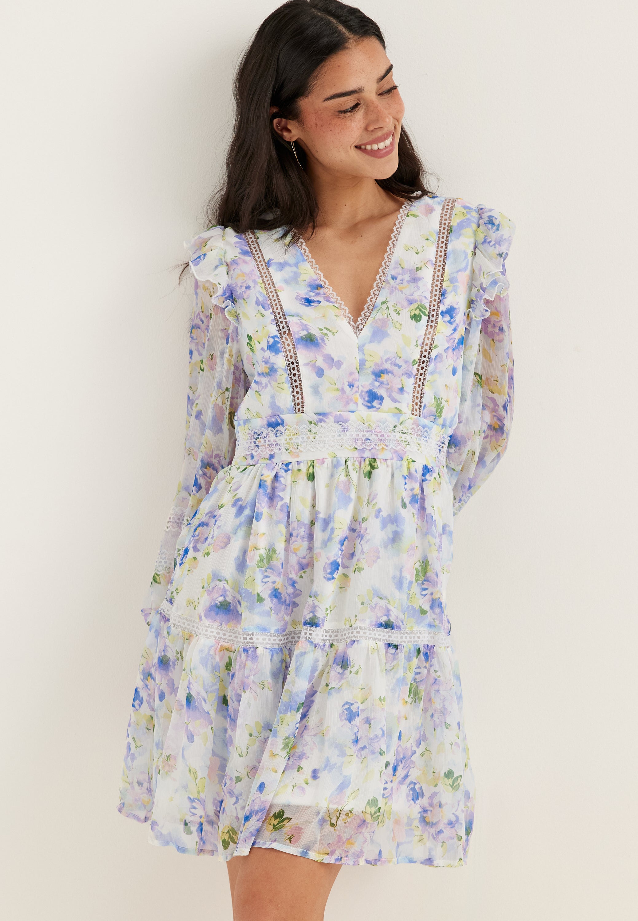 VILA Viroman New V-neck L/S Short Dress
