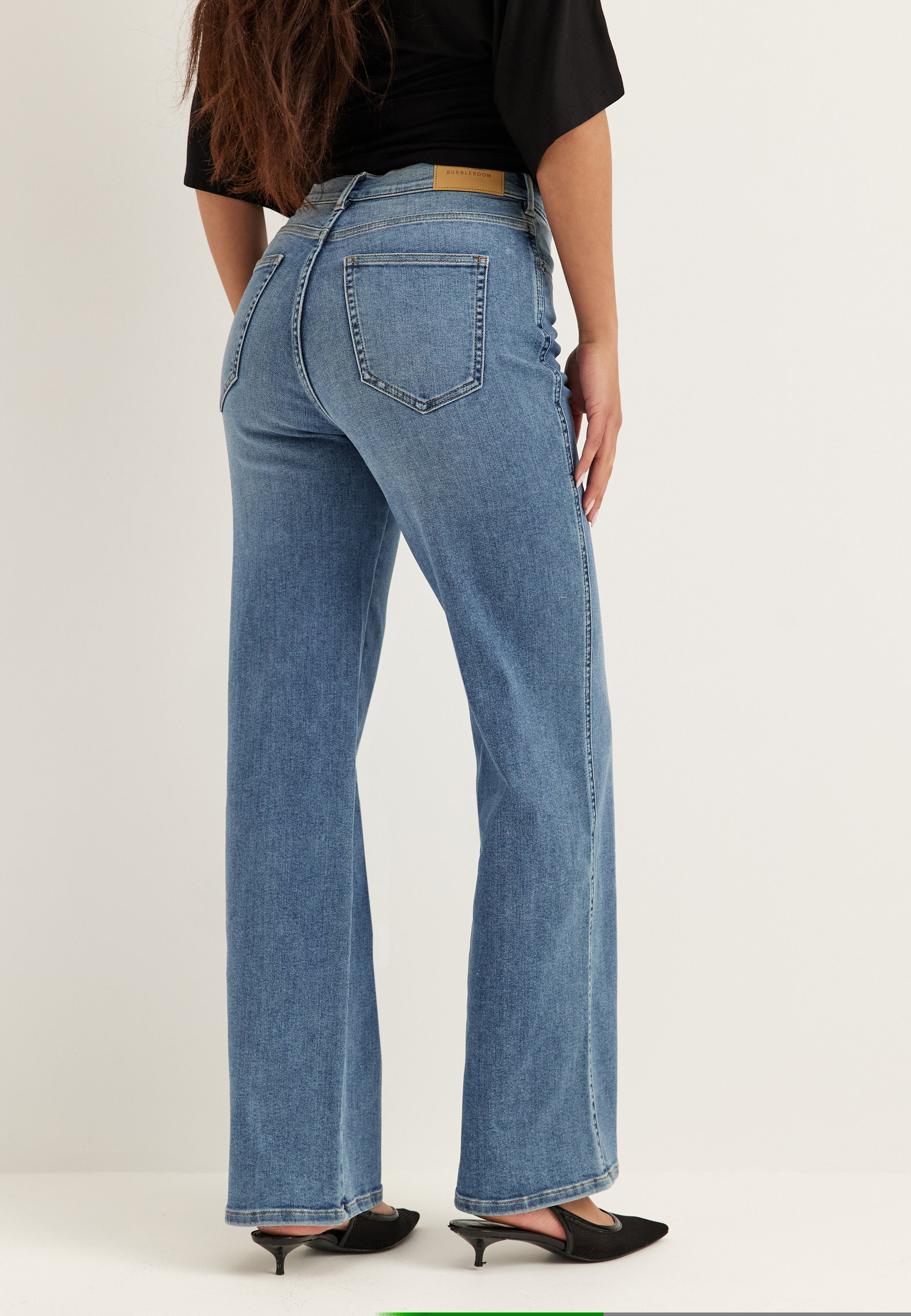 BUBBLEROOM High Straight Leg Jeans