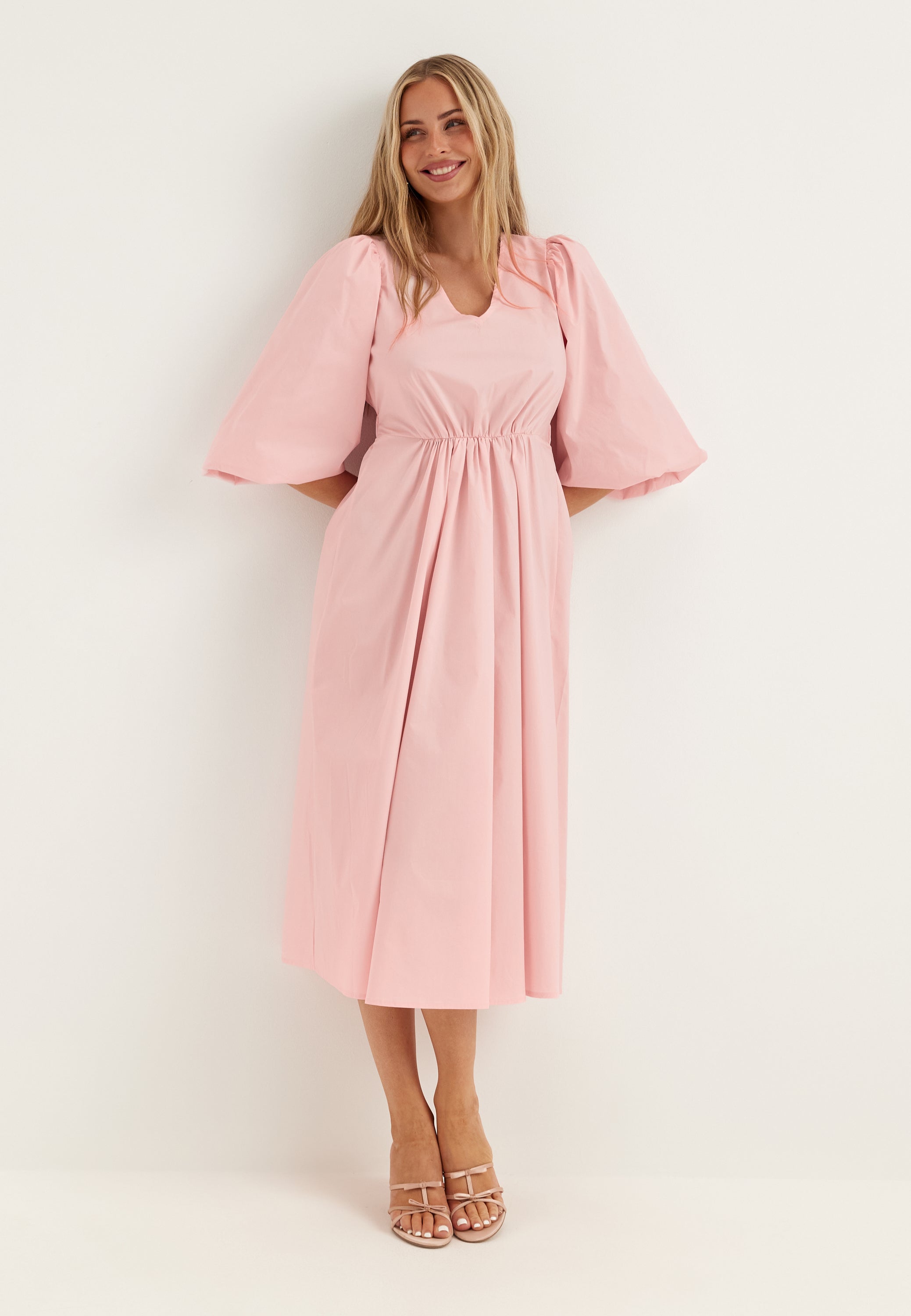 OBJECT Objpaige 2/4 RE VNECK MIDI DRESS