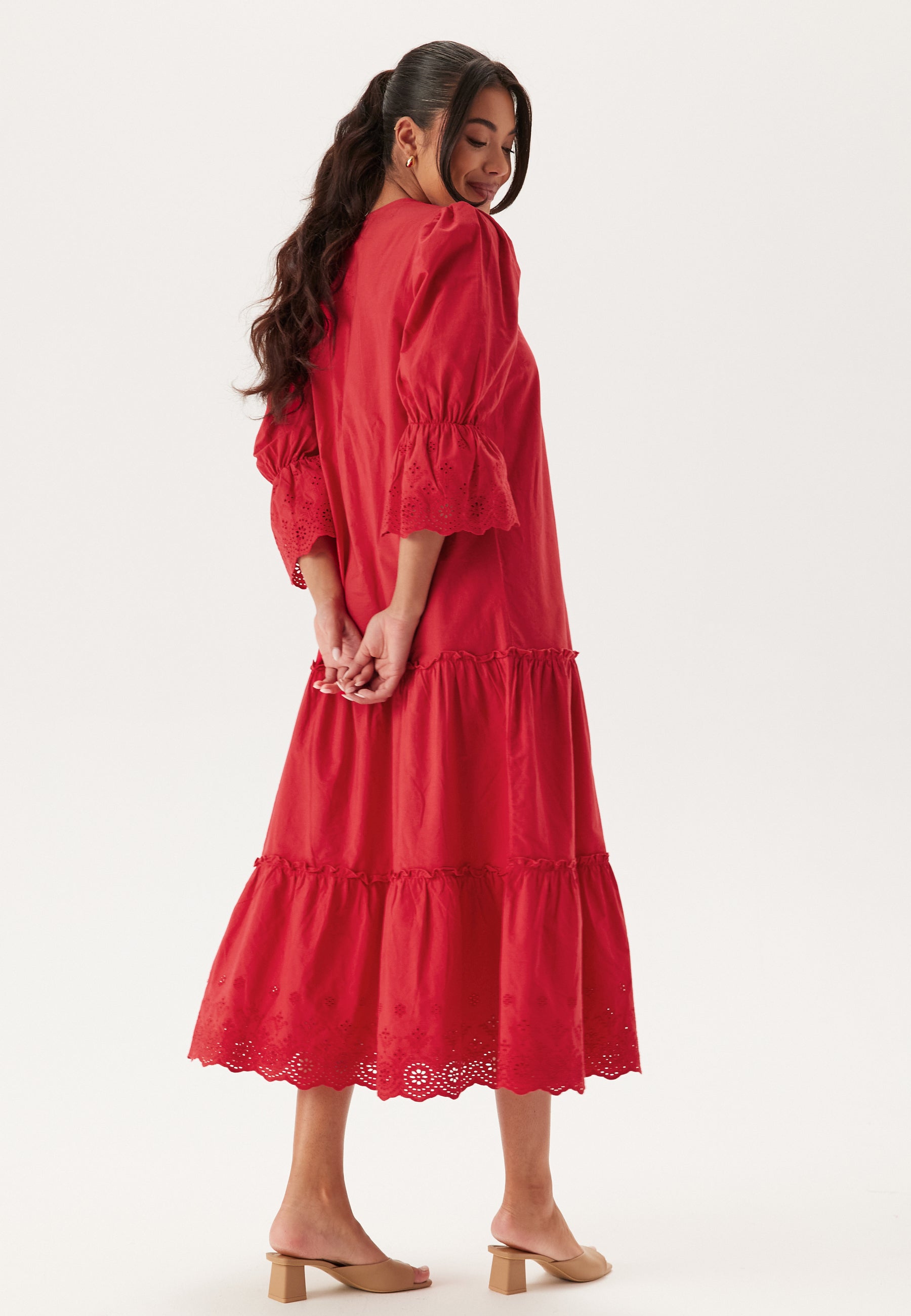 Happy Holly Broderie Anglaise Long Dress