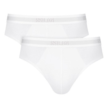 Sloggi 2P SLG Base Midi Briefs Hvid bomuld Large Herre