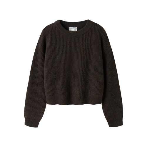 NAME IT Striktrøje Holly Chocolate Plum