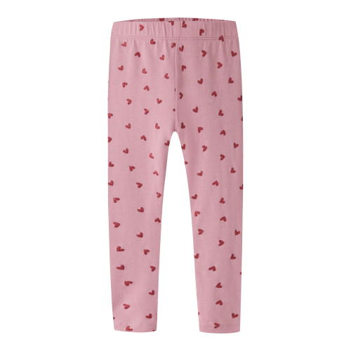 NAME IT Leggings Glitter Vivian Lilas Red Hearts