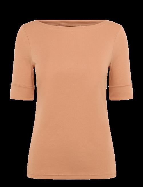 Lauren Ralph Lauren | Rfnd Strtch 1X1 Rib-Elb Slv Bt Nk T | S