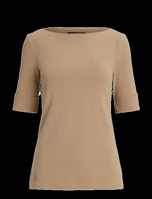Lauren Ralph Lauren | Stretch Cotton Boatneck Tee | XS