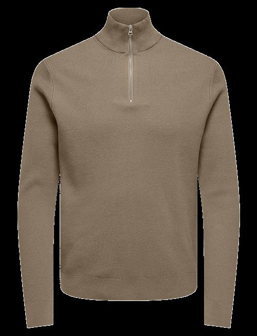 ONLY & SONS | Onsphil Reg 12 Struc Half Zip Knit Noos | XXL