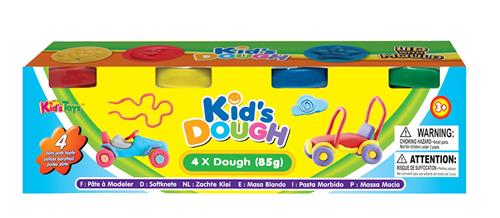 Kid's Dough Play Clay 4-pak  Multi-Onesize  Gul  One Size 3+ Years Drenge, Piger
