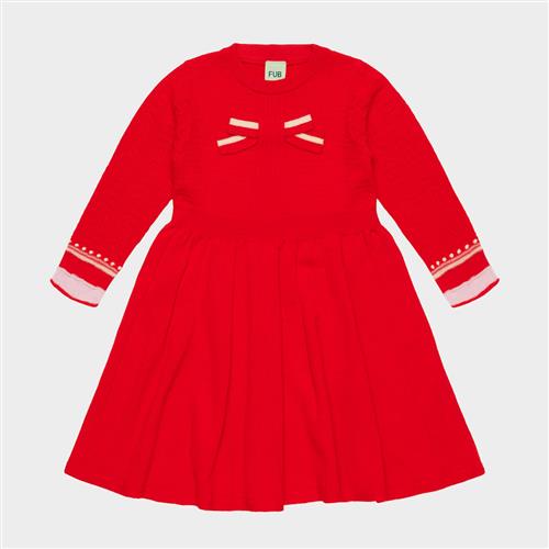 FUB Bow Dress Classic Red Classic Red 110 cm  Rød  110 cm  Piger