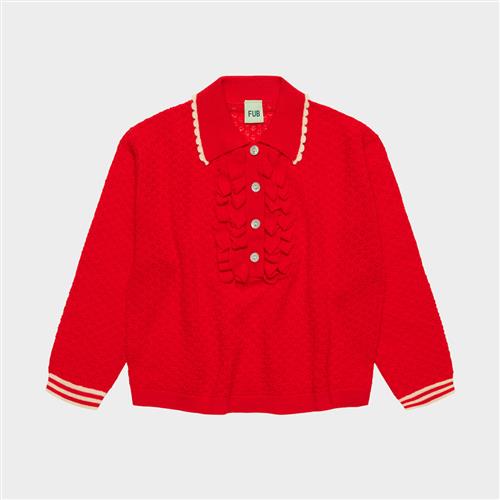 FUB Frill Polo Classic Red Classic Red 80 cm  Rød  80 cm  Piger