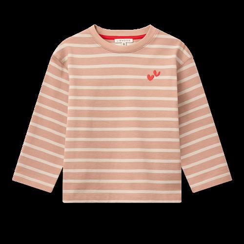 Liewood Tyler Stripe LS T-shirt Pale Tuscany Sandy Stripe Pale Tuscany Sandy Stripe 110/116 cm  Beige  110/116 cm  Drenge, Piger