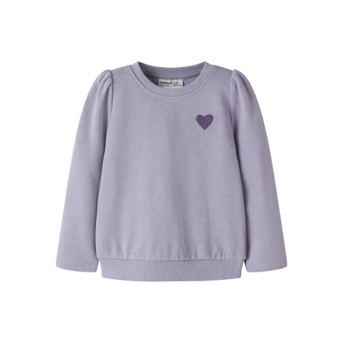NAME IT Sweatshirt Vima Heirloom Lilac Heart