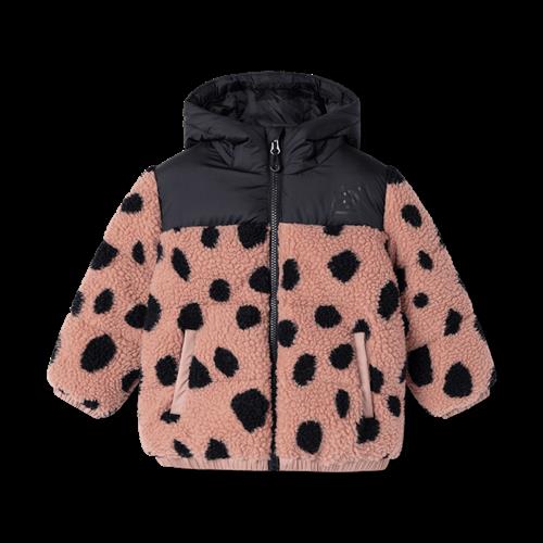 Liewood Niko Pile Jacket Mega Leo Spot Pale Tuscany Mega Leo Spot Pale Tuscany 122 cm  Beige  122 cm  Drenge, Piger