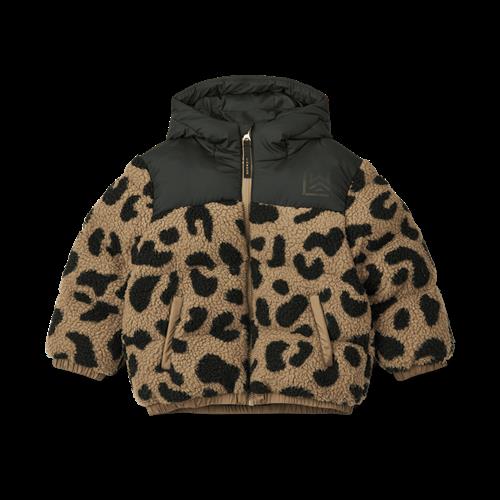 Liewood Noam Pile Jacket Mega Leo Spot Pale Tuscany Mega Leo Spot Pale Tuscany 86 cm  Beige  86 cm  Drenge, Piger