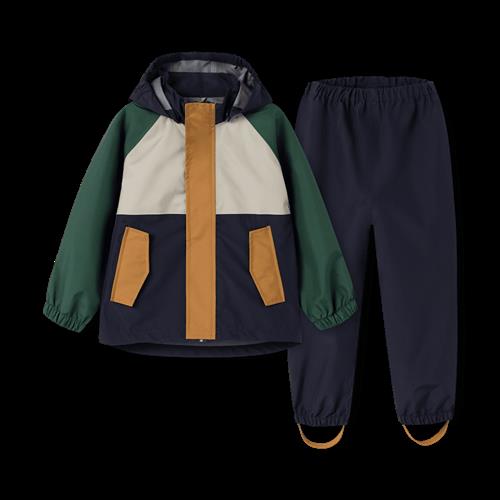 Liewood Pedia Rainwear Set Garden Green Multi Mix Garden Green Multi Mix 110 cm  Grøn  110 cm  Drenge, Piger