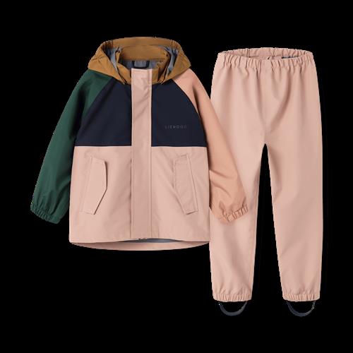 Liewood Pedia Rainwear Set Pale Tuscany Multi Mix Pale Tuscany Multi Mix 122 cm  Beige  122 cm  Drenge, Piger