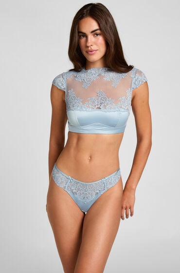 Hunkemöller Highleg Thong Rosie Blå