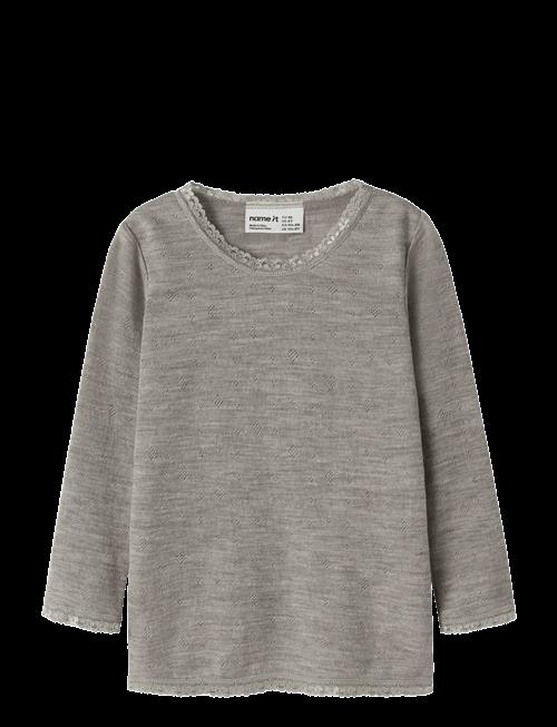 name it | Nmfwang Wool Needle Ls Top Solid Noos | 104