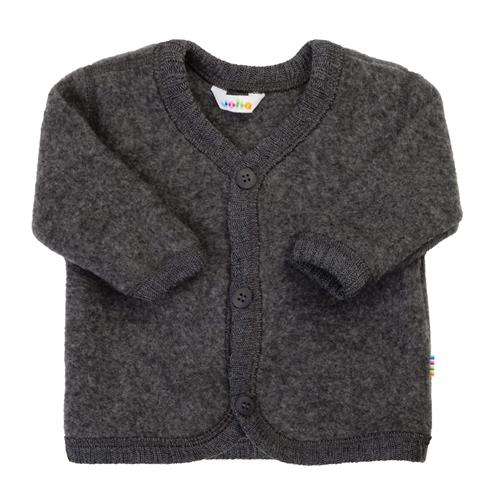 Joha Cardigan I Uld Coke Melange  Coke Melange-70 cm Uld Grå  70 cm  Drenge, Piger