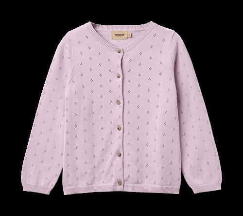 Wheat Knit Cardigan Maia Lavender Lavender 116 cm  Lilla  116 cm  Piger