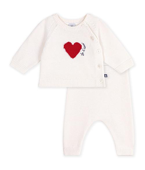 Petit Bateau 2-Piece Baby Set Marshmallow Pompei Marshmallow Pompei 6 Months  Hvid  6 måneder  Drenge, Piger