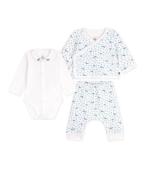 Petit Bateau 3-Piece Baby Set Marshmallow Multicolor Marshmallow Multicolor 1 Y  Hvid  1 år  Drenge, Piger