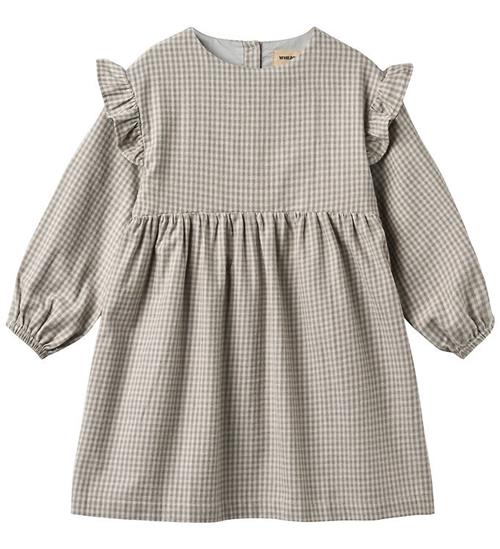 Wheat Kjole - Gro - Greybrown Check